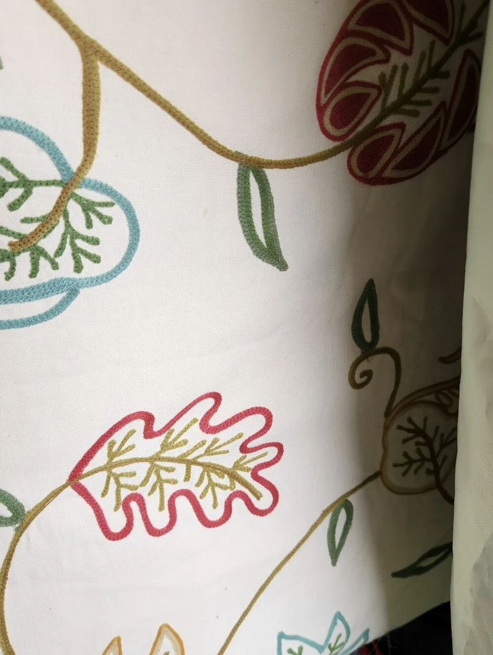 This Vintage Crewel Embroidery Table or Bed Cover.58 by 52